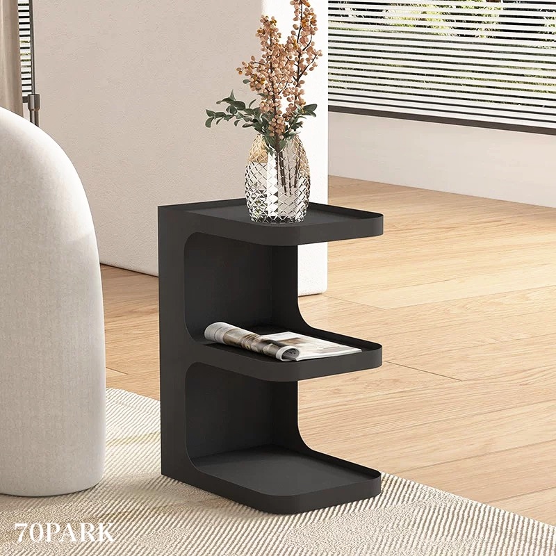 幅25cm アイアン E型 コンパクト 三段 サイドテーブル 全3色 おしゃれ マガジンラック テーブル 韓国インテリア 韓国雑貨 韓国っぽ インテリア雑貨 韓国 北欧 70PARK