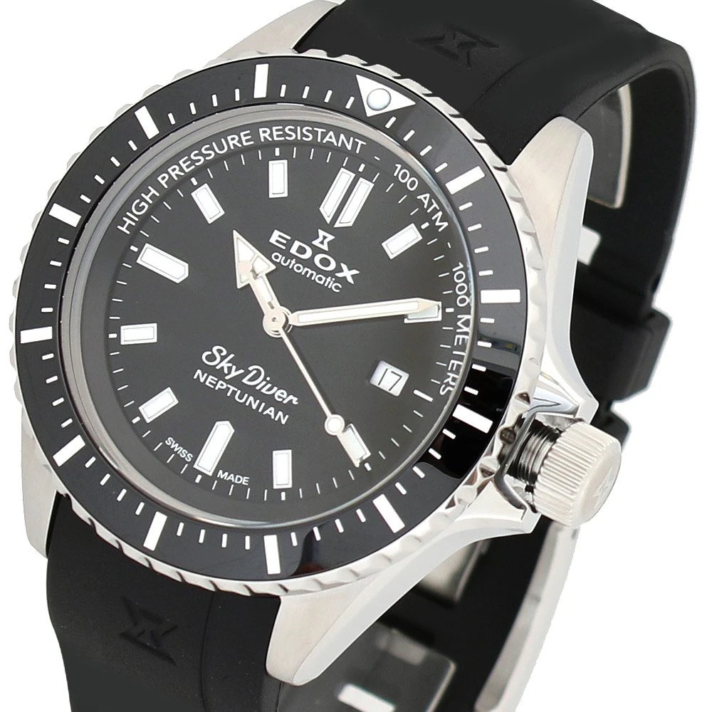 腕時計 80120-3NCA-NIN メンズ スカイダイバー ネプチュニアン オートマティック NEPTUNIAN AUTOMATIC 自動巻き ブラック 並行輸入品