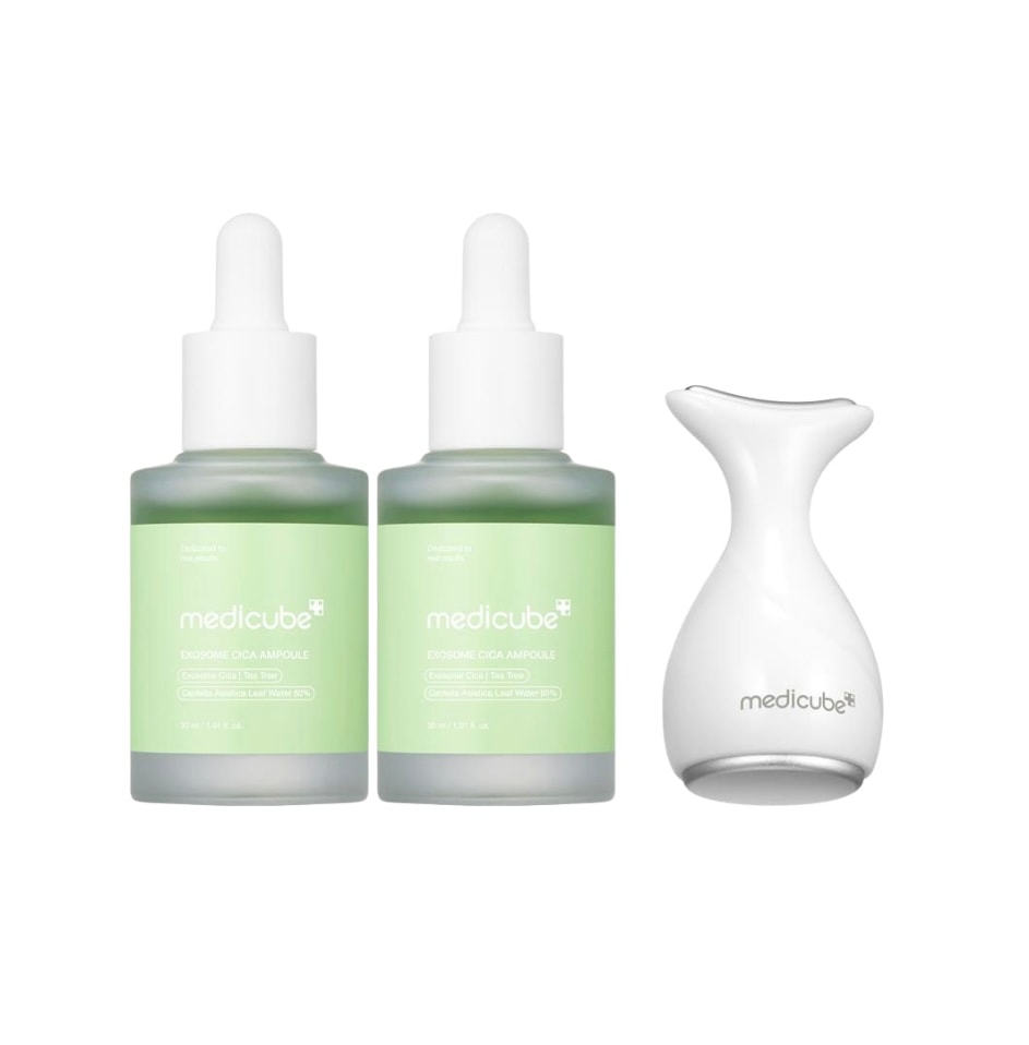 エクソソーム ツボクサ シカ 鎮静 アンプル / 低刺激 トラブル・凹凸・インナードライ 30ml ×2本 + クーリングスティック