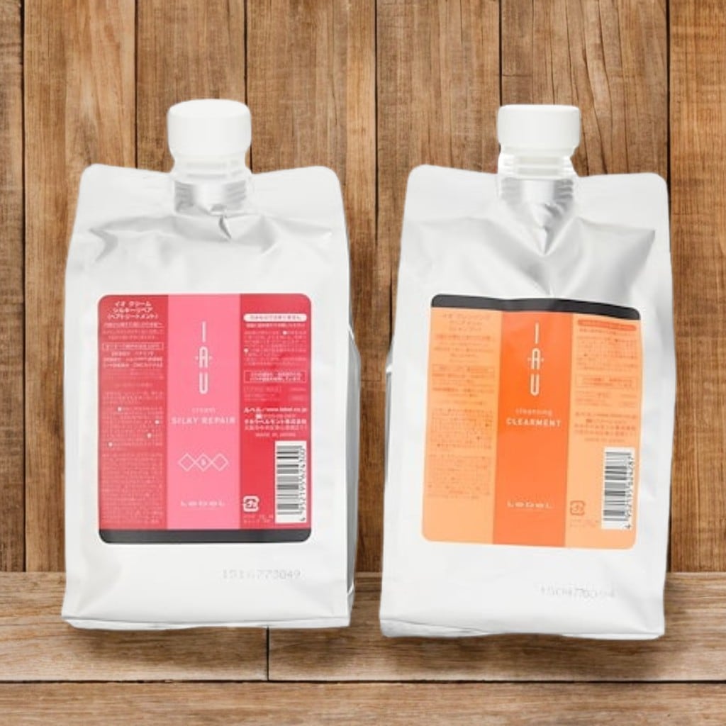 ルベル IAU イオ クレンジング クリアメント シャンプー 1000ml＆イオ クリーム シルキーリペア トリートメント1000ml 詰替え セット
