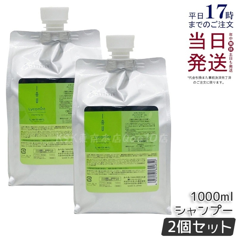 【お得2個セット】ルベル IAU イオリコミント クレンジング icy 1000ml