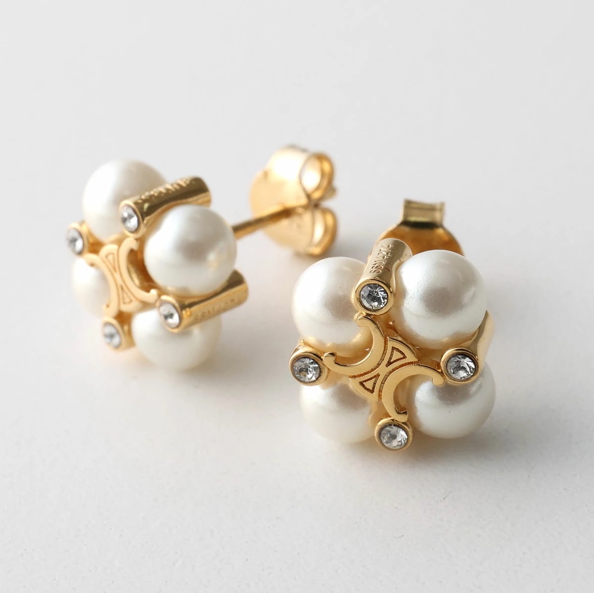 CELINE セリーヌ ピアス 461JY6RPS.01GI レディース パール トリオンフ アクセサリー Gold/Ivory