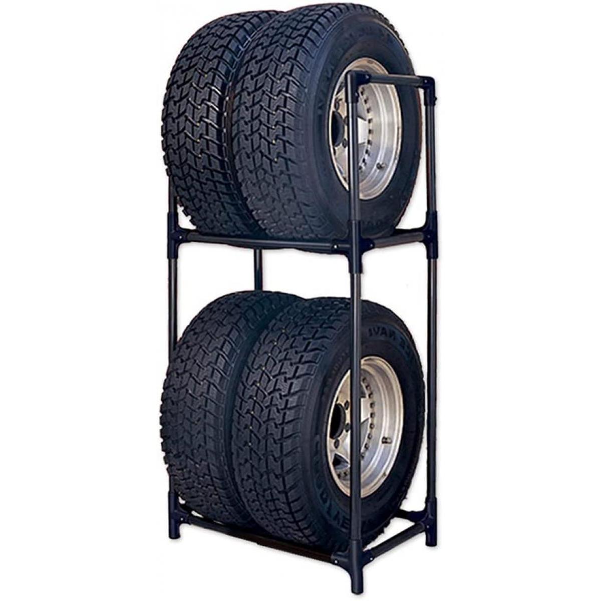 アイリスオーヤマ タイヤラック KTL-710 ブラック　耐荷重120kg 大型ミニバン・SUV用タイヤ4本【お客様組立】