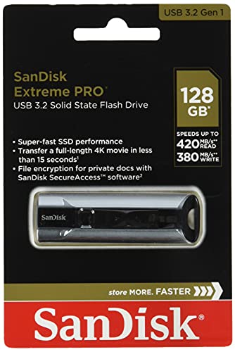 128GB SanDisk サンディスク USBメモリー ExtremePro USB3.1( 5,944円