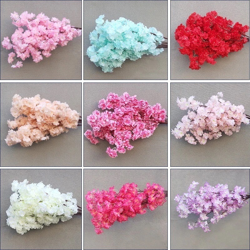 模造桜の枝結婚式桃の花プラスチック造花天井シルクフラワー屋内展示ホール造園装飾