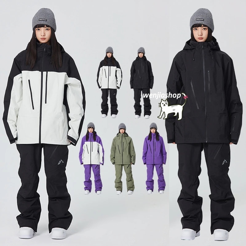 スノーボードウェア 上下セット メンズ レディース 男女兼用 2023 2024新作 パンツ ジャケット アウター スノボウェア スノーウェア スキーウェア スノボーウェア 韓国風 防風