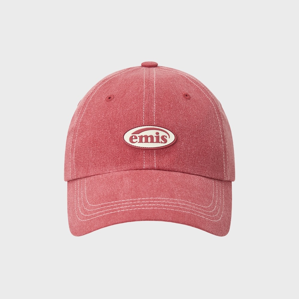 Emise ミニラバーパッチピグメントボールキャップ-レッド