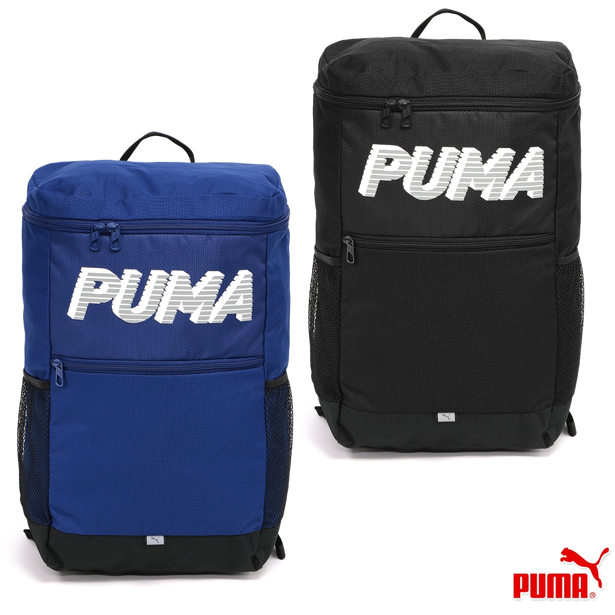 EVO ESS ボックス バックパック メンズ/レディース/中学生/高校生/大学生 リュックサック ブラック/ブルー 078000