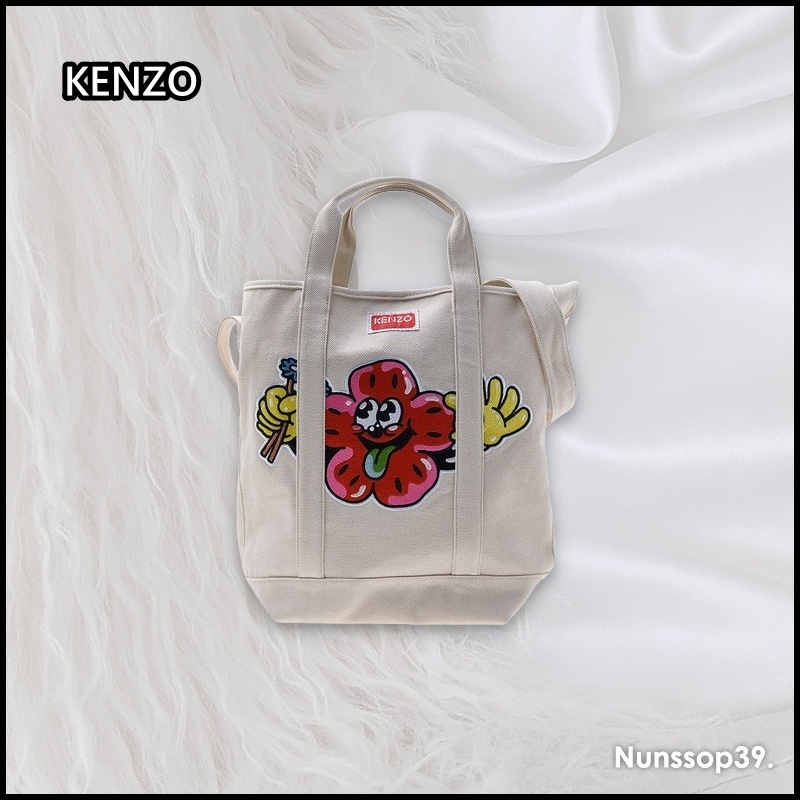 KENZO ボークブロックコットントートバッグ