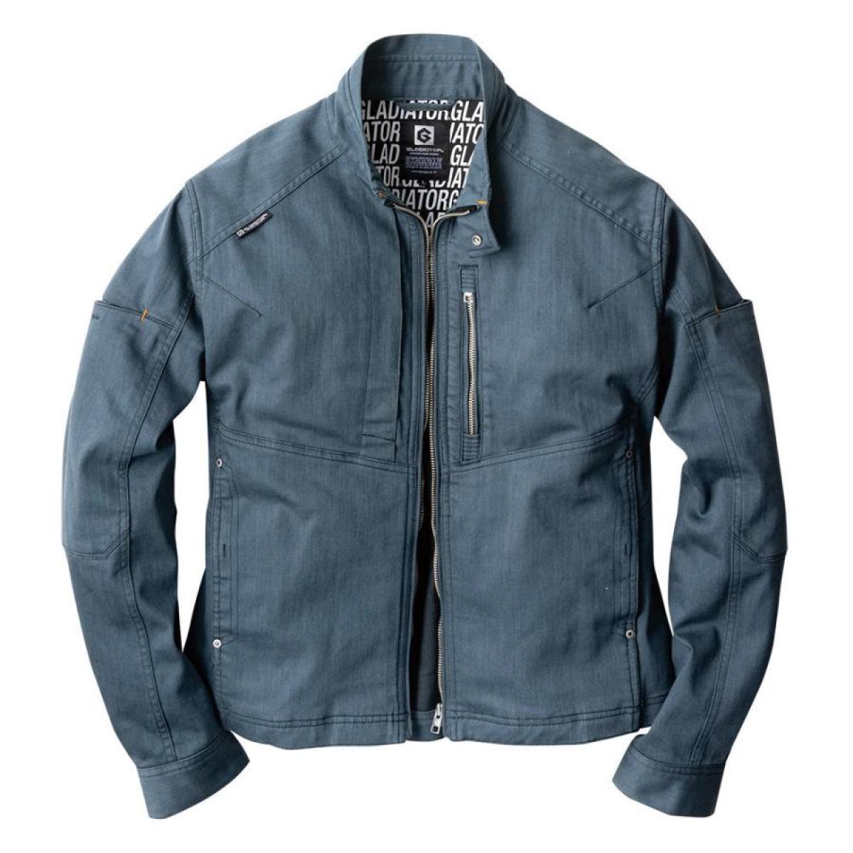 コーコス信岡 GLADIATOR ストレッチ ジャケット ブルー L GA-3920 ワークウェア 作業着 秋冬用 アジャスター 野帳ポケット 衿スロートタブ 袖マルチポケット