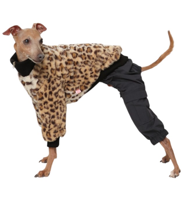 イタグレ服 ファスナー 長袖 ファージャンパー (ジャンパーのみ) 小型犬 中型犬 大型犬 秋 冬服