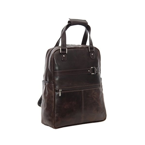 Piel Leather Vintage Laptop Carry-All Convertible Backpack, Vintage Brown, One Size 並行輸入品