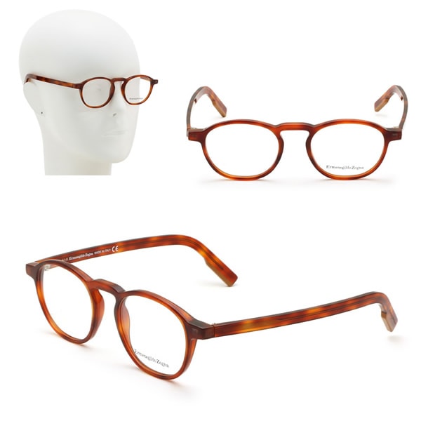 フレームのみ EZ5144/V 053 48 Ermenegildo Zegna メガネ 眼鏡 オレンジハバナ キャメル