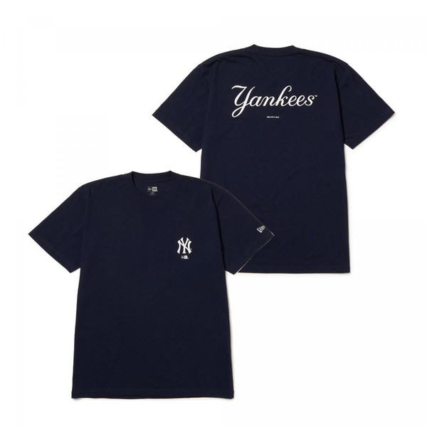 ニューエラ NEW ERA 半袖 コットン Tシャツ ニューヨーク ヤンキース ネイビー レギュラーフィット 14410092