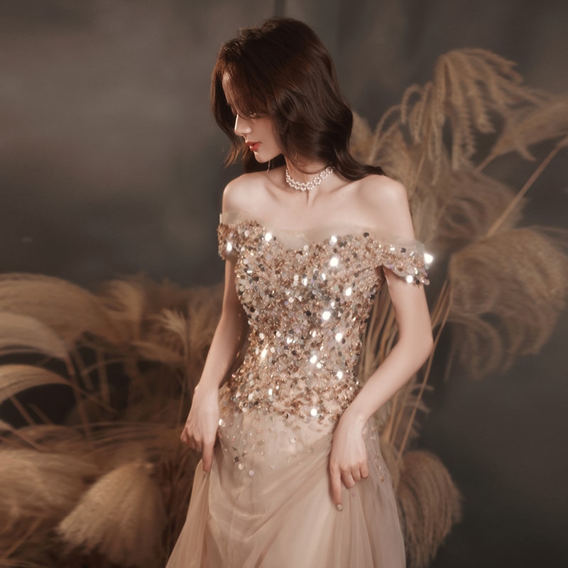 ドレス 衣装 イブニングドレス ロングドレス ノースリーブ Aライン バックシャン ふわふわ ビーズ ロング丈 ステージドレス 発表会 かわいい 大人可愛い きれいめ シンプル 上品 おしゃれ