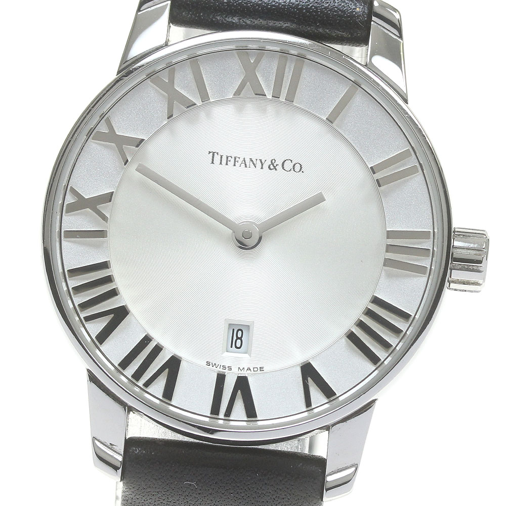 ティファニー TIFFANY&Co. アトラスドーム デイト クォーツ レディース 箱・保証書付き_845527【中古】