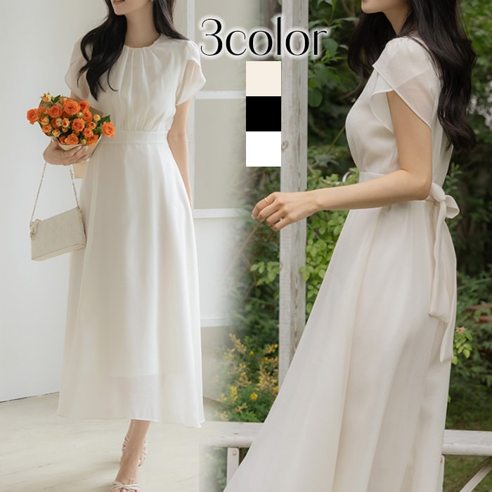 ワンピース 結婚式 パーティードレス フェミニン ロングドレス