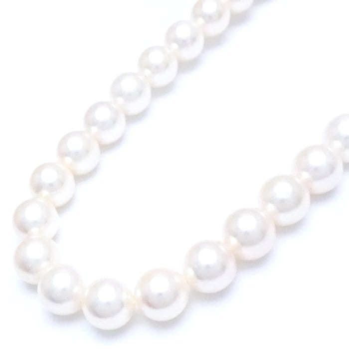 パール ネックレス あこや真珠7.5～7.8ミリ 43cm シルバー/75094【中古】 32,500円
