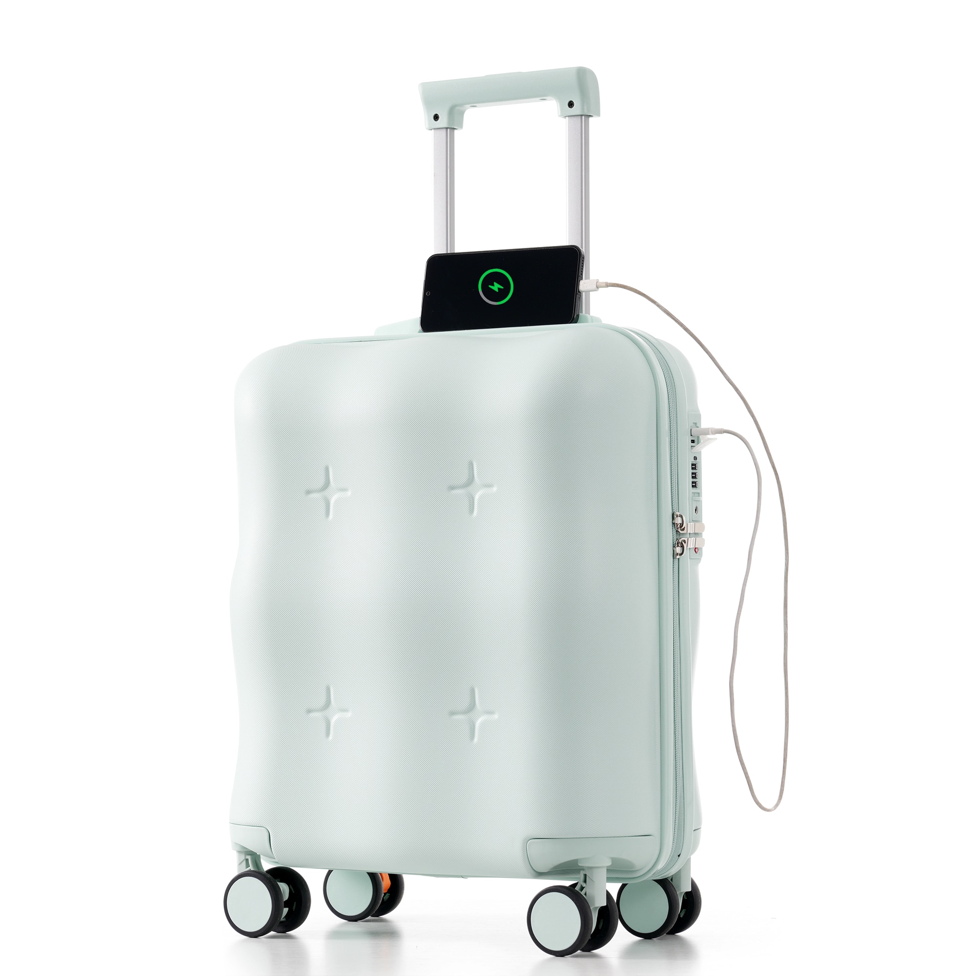 【国内発送&送·料·無·料】スーツケース小型ファスナー式キャリーバッグ超軽量軽量Sサイズ大容量ストッパー付きかわいいTSAロック搭載キャリーケースUSBポート付き 5,071円