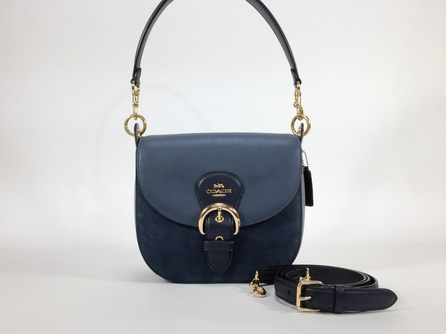 ショルダーバッグ 2way クリオ23 レザー C5688 ブルー ハンドバッグ 【中古品】