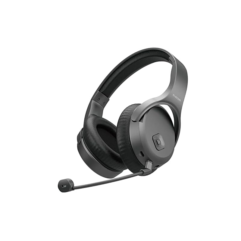 即納：エレコム ヘッドセット 【2.4GHzワイヤレス/USB接続】 低遅延 フレキシブルアーム 着脱式マイクアーム ミュート機能 音量調整 USB-Aアダプタ付 オーバーヘッド型 両耳 ブラック H