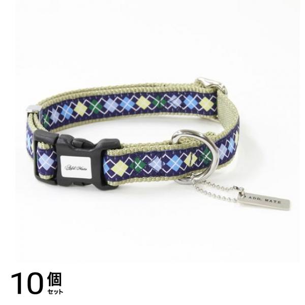 ペティオ アドメイト アーガイルカラー M 中型犬用首輪 ブルー 1本入 (A57112) 10個セット