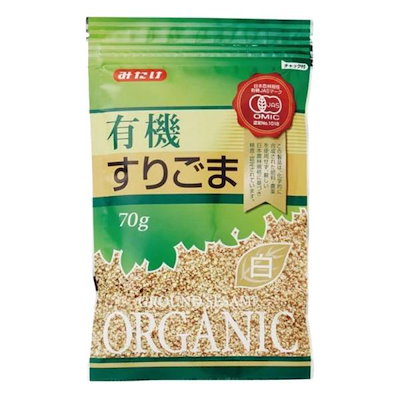 他サイト： みたけ 有機 すりごま 白 70g 1個 保存料 着色料 香料 化学調味料 無添加 有機JAS オーガニック 有機白ごま100％ みたけ食品 白ゴマ 白胡麻 オーガニックの商品画像