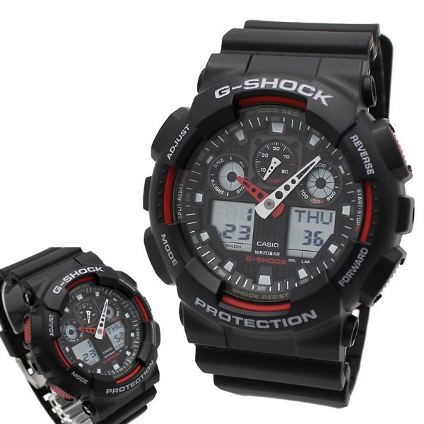 腕時計 G-SHOCK Gショック GA-100-1A4DR ANALOG-DIGITAL ブラック 腕時計 ウォッチ メンズ レディース ユニセックス