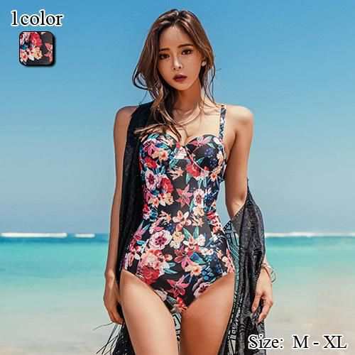 【グラシア】 水着 セット水着 レディース ビーチウェア スイムウェア 流行 海 プール ノースリーブ オルテガ柄 フレッシュ チュール クチュールライク レースアップ フラワー レース バックスタイ