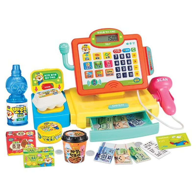 ポロロ バーコードレジリーダー マイク付き 役割遊び 韓国アニメ 正規ライセンス