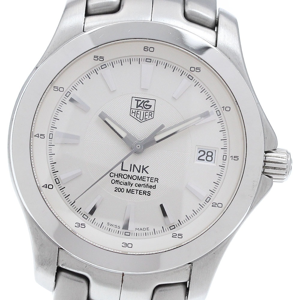 タグホイヤー TAG HEUER WJF5111 リンク デイト 自動巻き メンズ 良品 保証書付き_934001【中古】