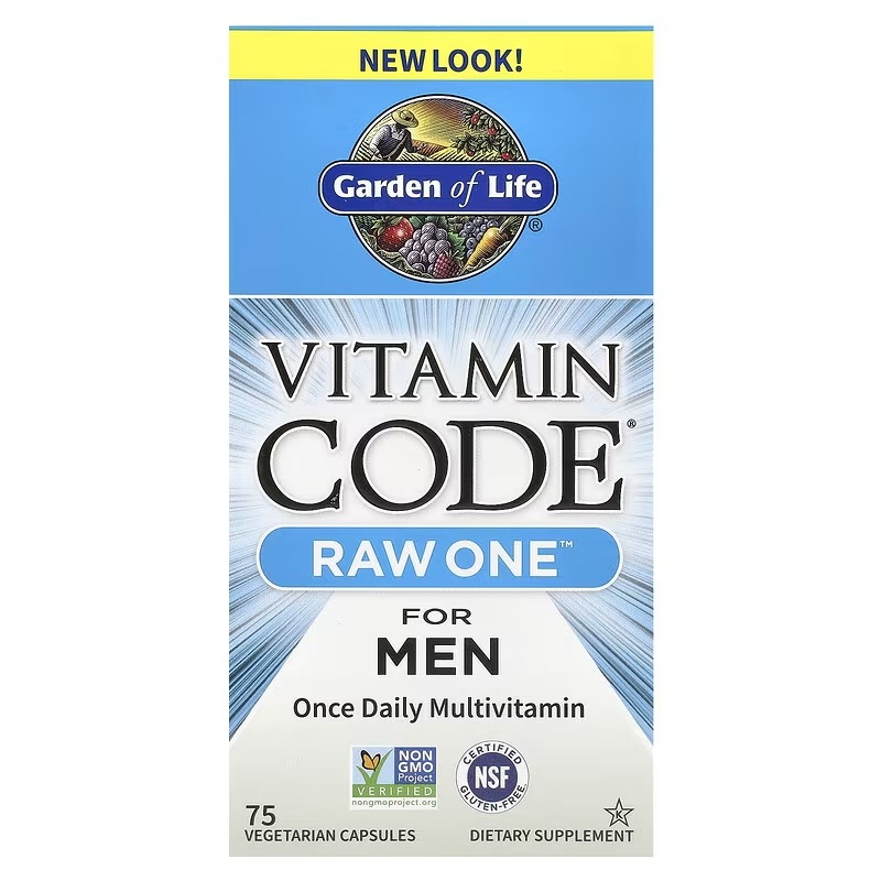 Vitamin Code（ビタミンコード）RAW One（ローワン） Once Daily Multivitamin For Men ベジカプセル75粒
