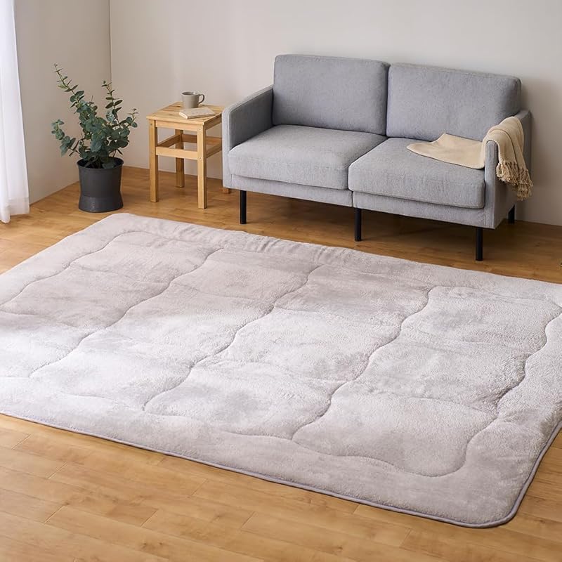 【即納】アイリスオーヤマ(IRIS OHYAMA) ラグ カーペット グレー 暖かい 保温 あたたかさが続く5層構造 ぽかぽか 安心 快適 気になるニオイを軽減 消臭 静電気防止 お手入れ簡単 手軽に