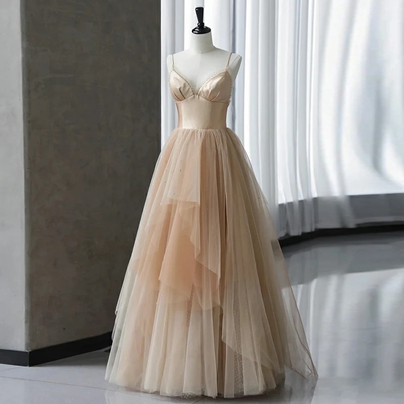 カラードレス ノースリーブ ロングドレス 編み上げタイプ ステージ衣装 イブニングドレス フォーマルドレス 撮影 吊りスカート 演奏会用ドレス 花嫁 結婚式 二次会 披露宴 前撮りドレス 豪華ドレス