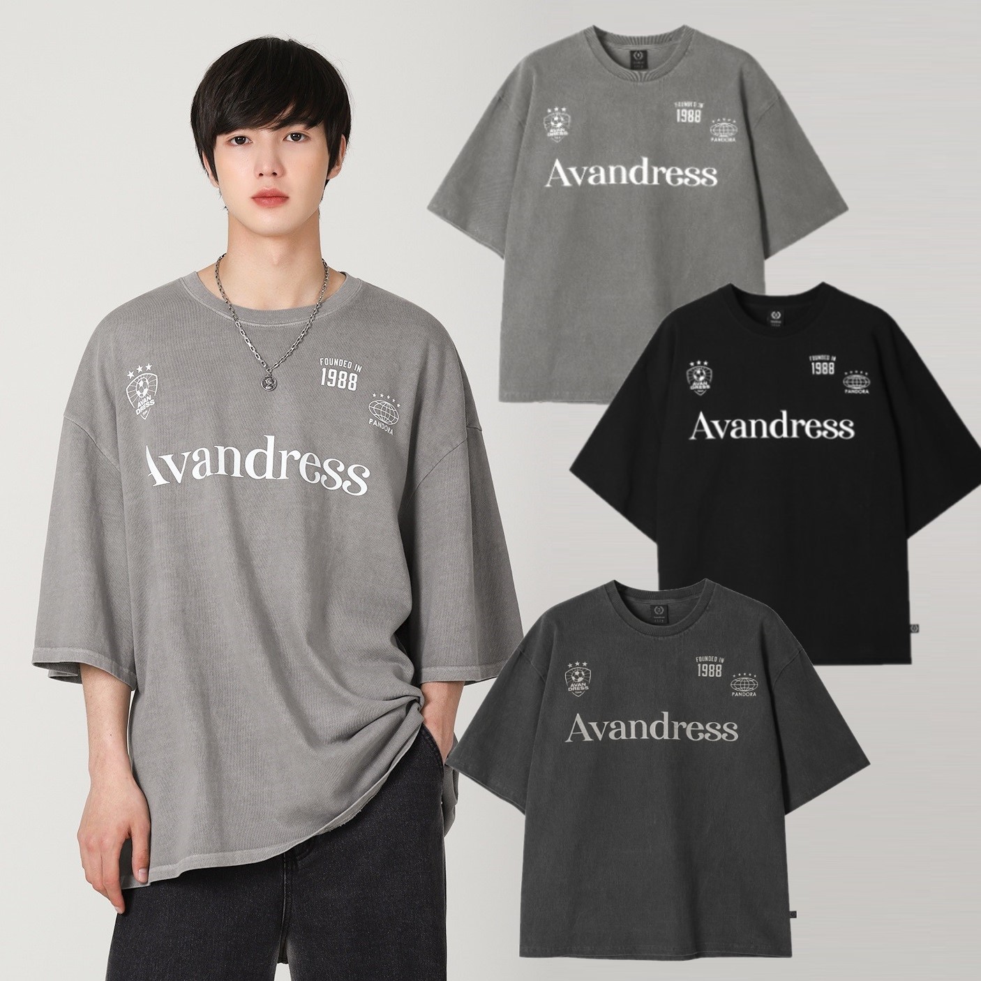 [韓国ファッション] Chelsea overfit T-shirt - 3COL