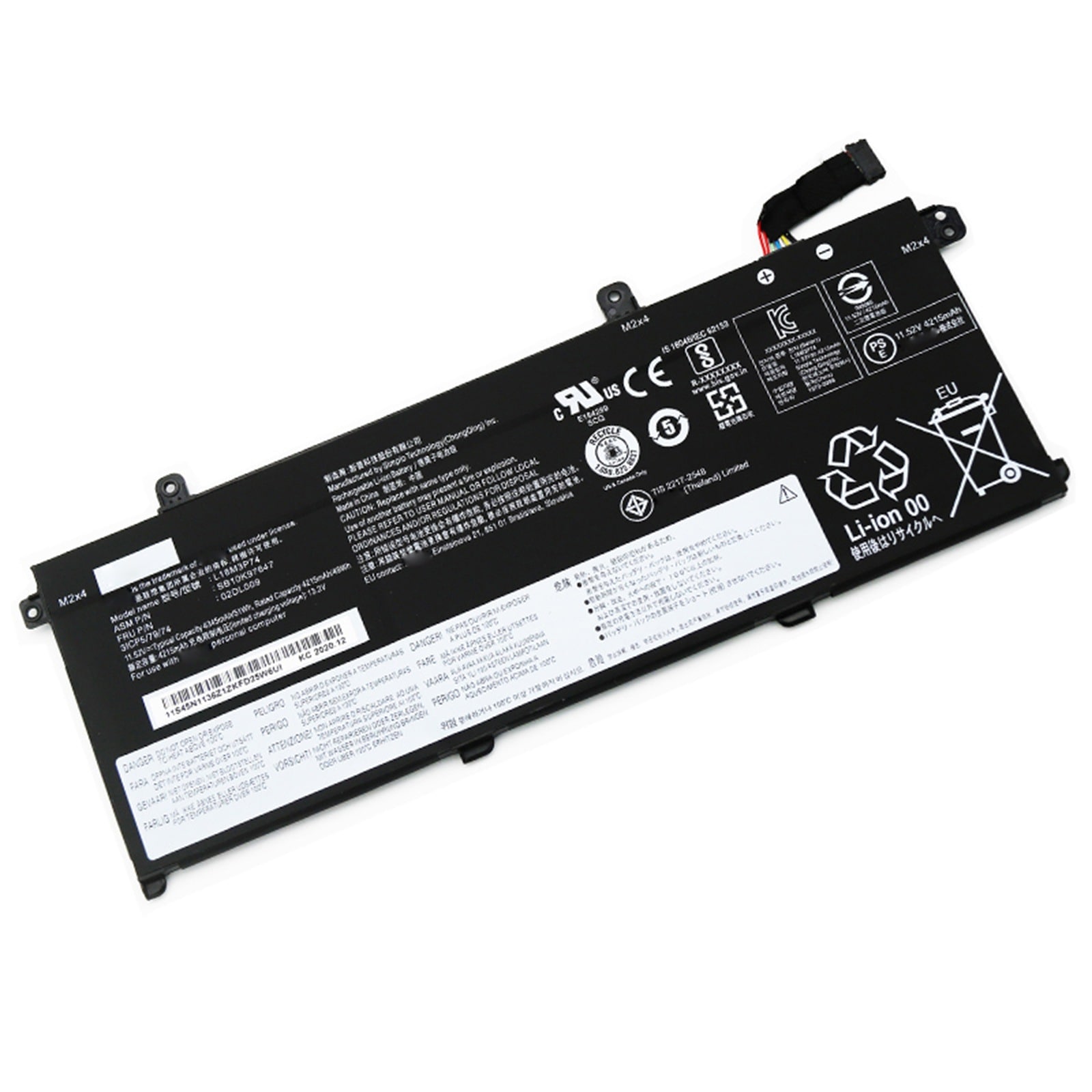 L18M3P74 電池・Lenovo/ThinkPadノートパソコン互換 51Wh/4345mAh T490 P43S T14 Gen 1 TP00103G TP00103E L18M3P73 L18