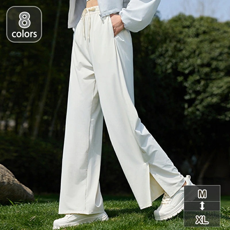 レディース 夏 ワイドパンツ 接触冷感 速乾 ストレート ハイウエスト 大きいサイズ 通勤 通学 カジュアル お出かけ ウエストゴム ボトムス 涼しい 楽ちん 快適 大人 ナチュラル リラックス ルー 8,070円