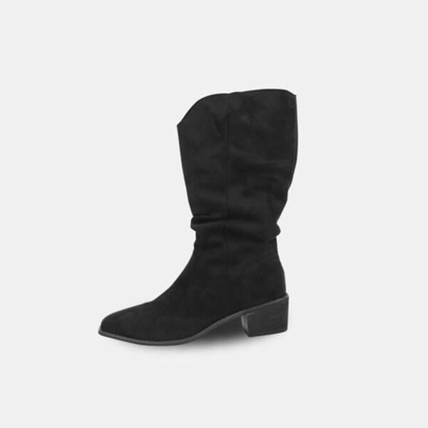 女性冬のシューズ スエード ロングブーツ シークレットヒール ミドルブーツ LSS654