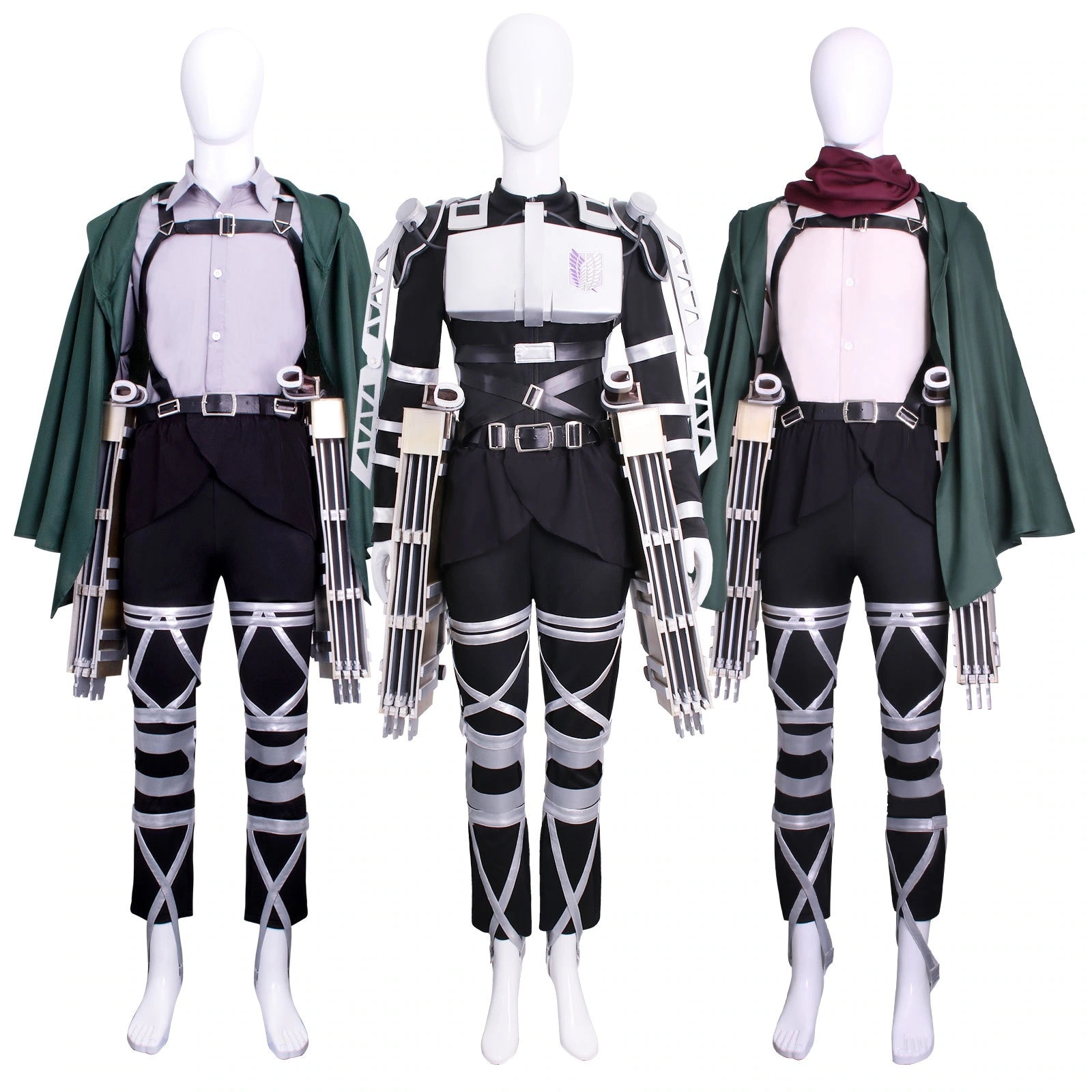 進撃の巨人 調査兵団 コスプレ セットアップ エレン ミカサ Attack on Titan 三笠 2