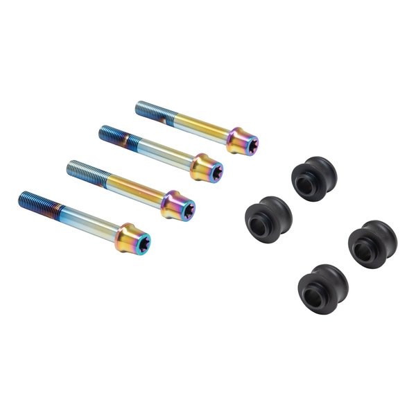 オフセットカラーマウントボルトセット 適合キャリパーA テーパーキャップ チタン色 CBK-01ATT