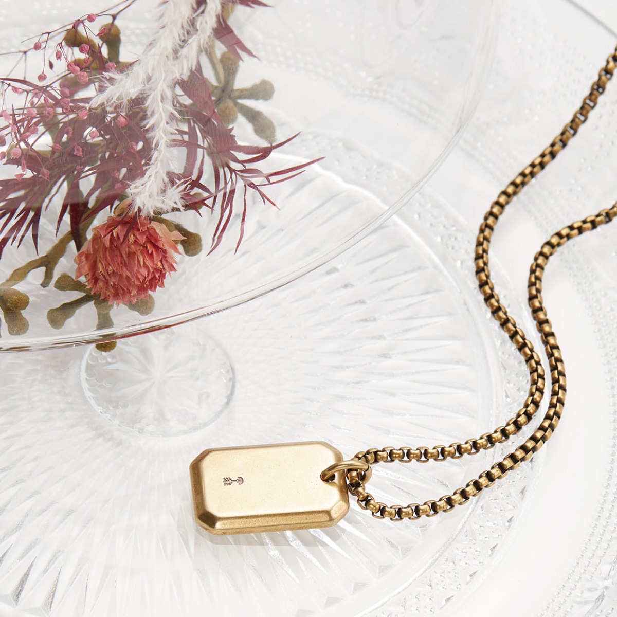 vie ネックレス ペンダント レディース メンズ サージカルステンレス316L プレート ロング