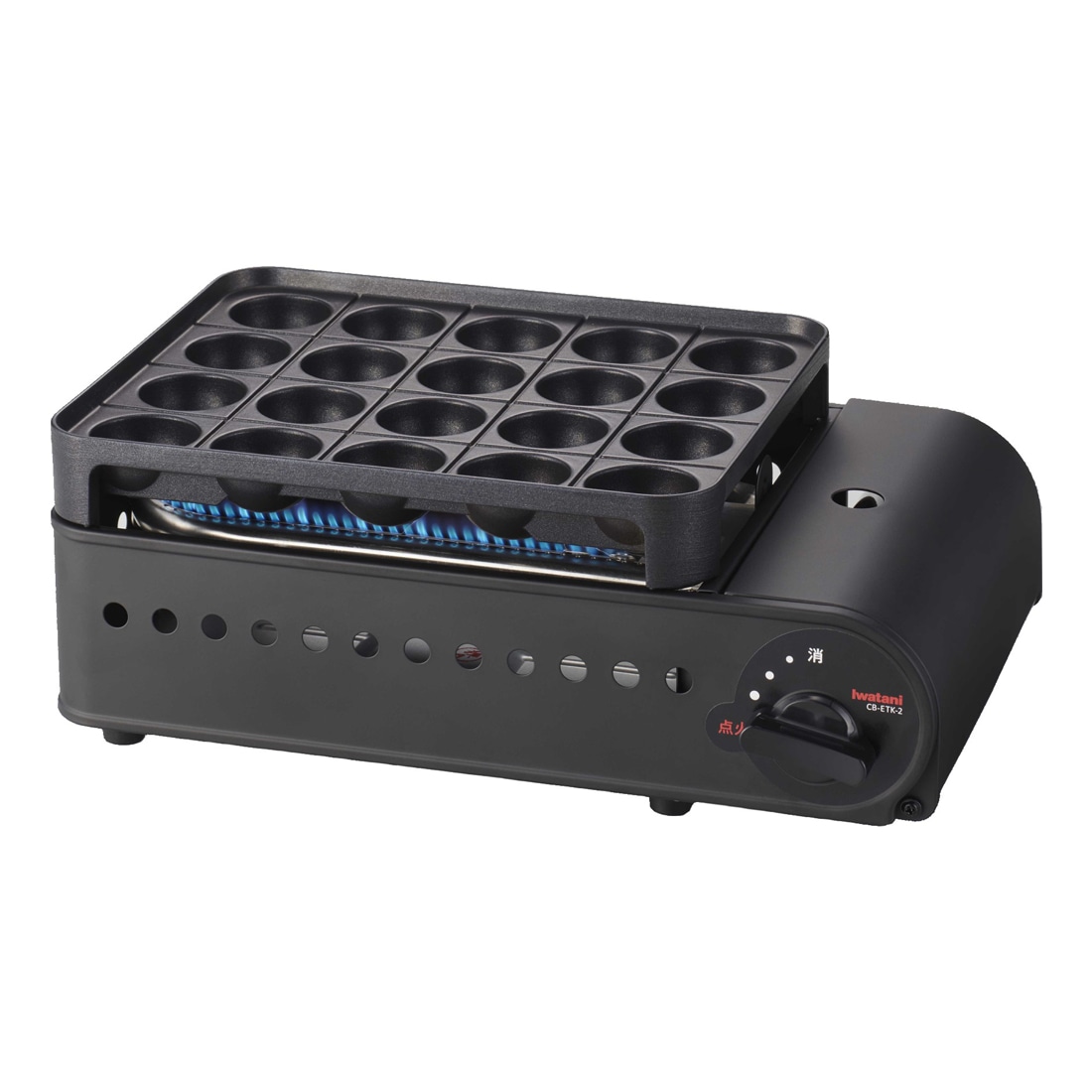 イワタニ CB-ETK-2 カセットガスたこ焼き器　マットブラック CBETK2