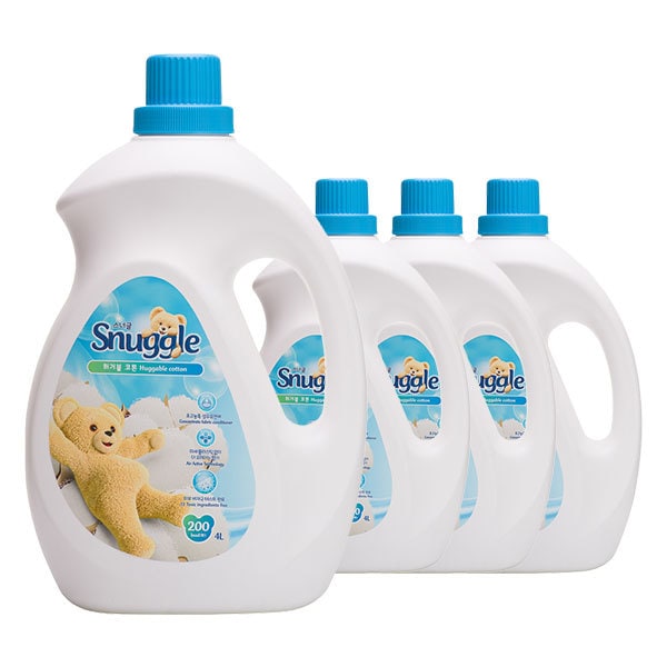 スナグル 柔軟剤 ハーガブルコットン 4L 4本（計16L）