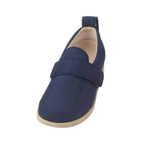 介護靴 施設・院内用 ダブルマジック２雅 7E(ワイドサイズ) 7021 両足 徳武産業 あゆみシリーズ ／S (21.021.5cm) 紺