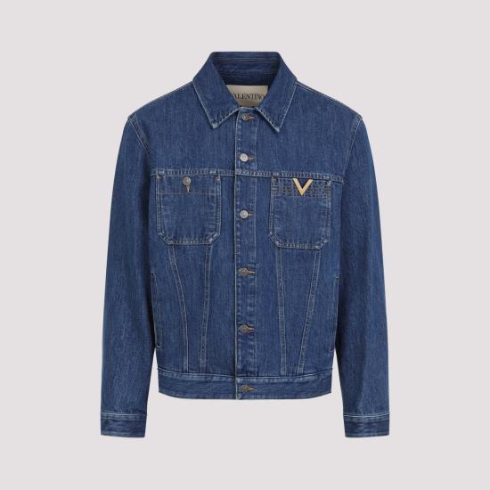 VALENTINO GARAVANI Men Denim Jackets 8V3DC14FB6M 558 MEDIUM BLUE DENIM