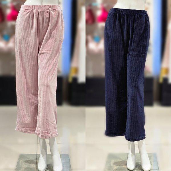 ベロア コール ソリッド 室内着 パンツ(vep3975w)_s