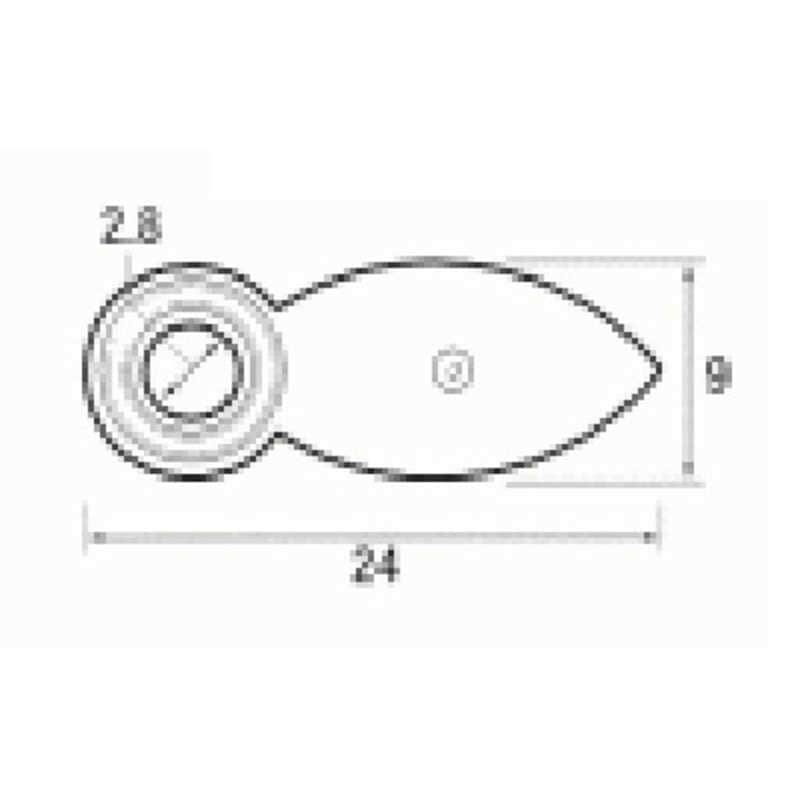 福井金属工芸　鉄葉型トンボ8分 2000個入　NO.6201
