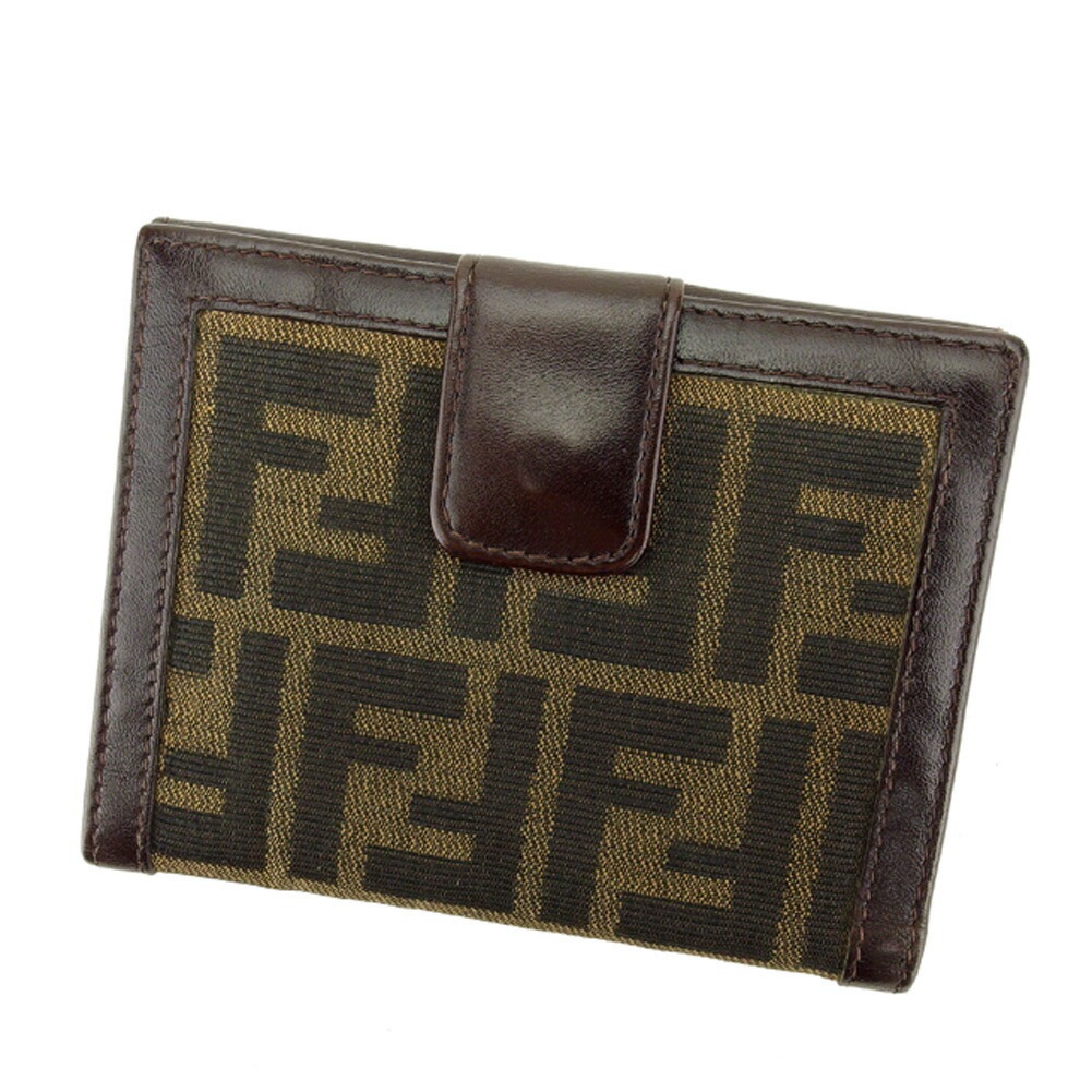 二つ折り財布 ズッカ ブラウン　ベージュ レディース 中古 15,077円