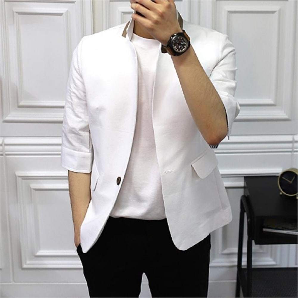 (フアンズ) 7パートリネンチャイナカラーカラージャケット CFJK7459