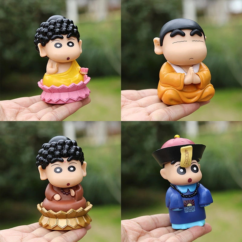 Xiaoxinの手モデルの創造的なGK蓮の崇拝仏ゾンビしんのすけ人形のデスクトップの車の装飾品で遊ぶ
